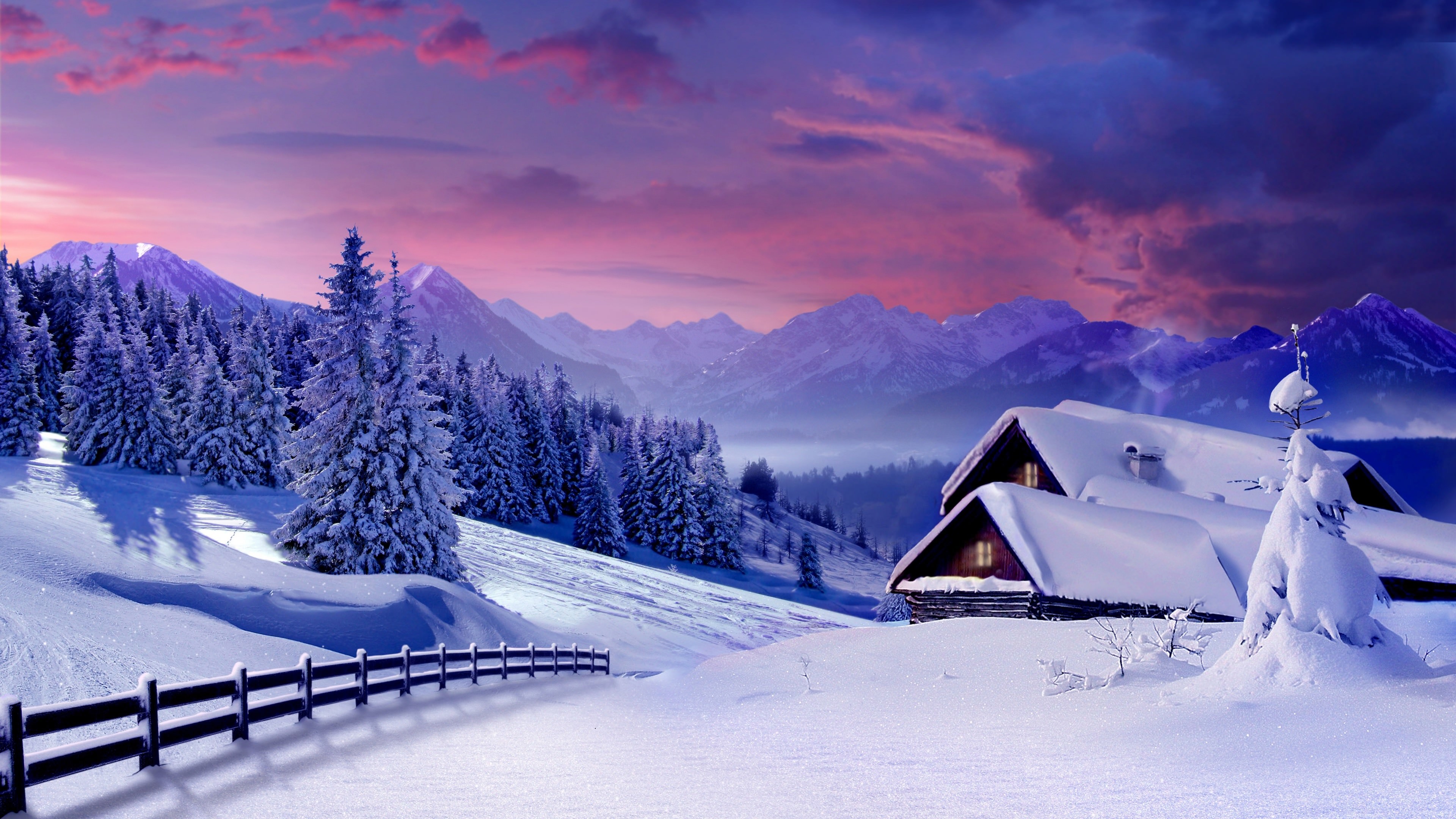 Hình nền Anime Tác phẩm nghệ thuật mùa đông Núi phong cảnh Hồ Hoàng hôn Giáng Sinh 1920x1356 babykiller 1396943 Hình nền đẹp hd WallHere