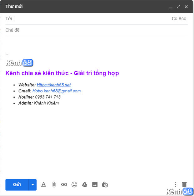 Cách tạo chữ ký Gmail bằng thiết lập trực tiếp trên Gmail 05